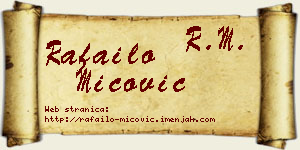 Rafailo Mićović vizit kartica